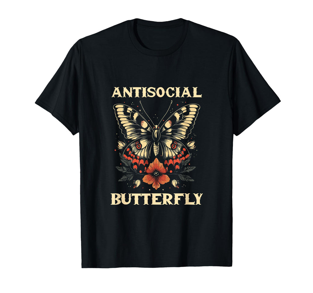 Antisocial Butterfly Gift T-Shirt - Graphic Print Men Women - T-Shirt, Sweatshirt, Hoodie