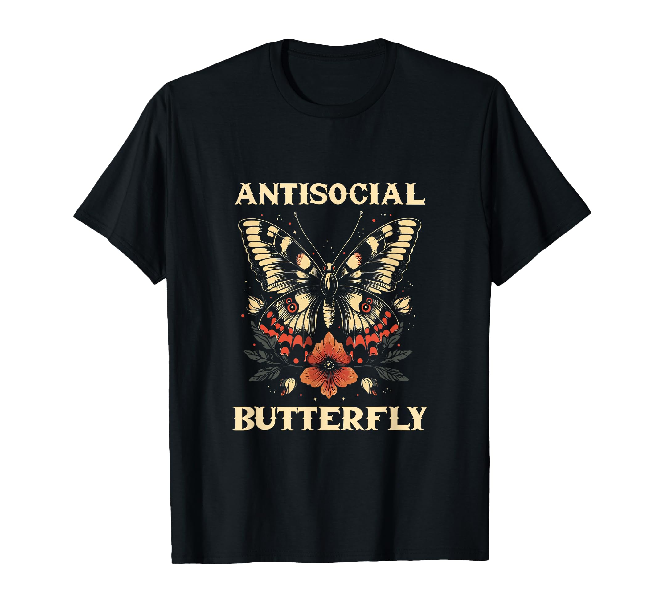 Antisocial Butterfly Gift T-Shirt - Graphic Print Men Women - T-Shirt, Sweatshirt, Hoodie