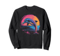 Dolphin Vaporwave Synthwave 80S Sweatshirt - Casual Everyday Wear Unisex - T-Shirt, Sweatshirt, Hoodie