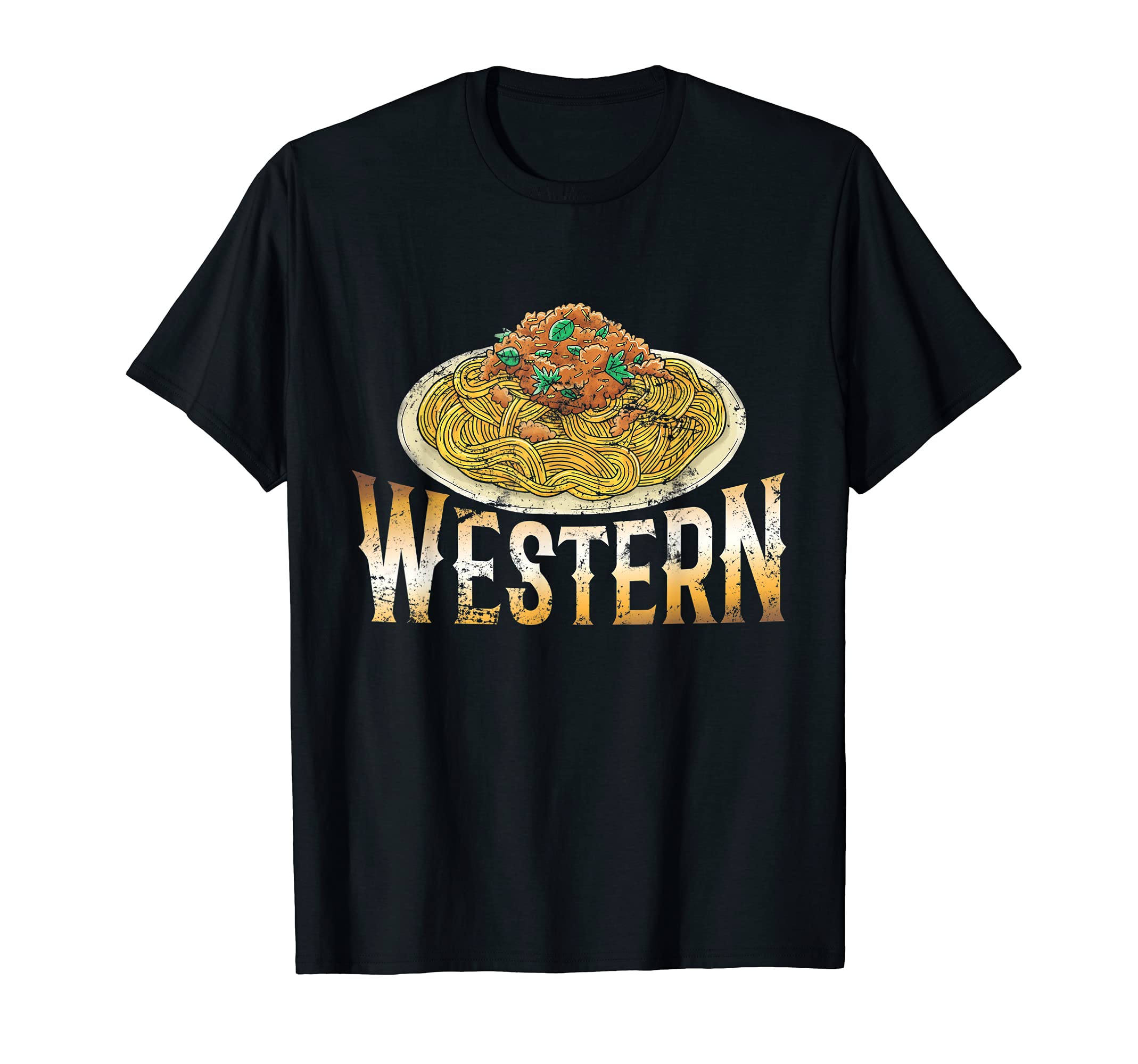 Spaghetti Western Funny Pun T-Shirt - Custom Art Print for Adults - T-Shirt, Sweatshirt, Hoodie