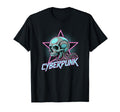 Cyberpunk Skull 80S Synthwave Sci Fi T-Shirt - Minimalist Print Unisex - T-Shirt, Sweatshirt, Hoodie