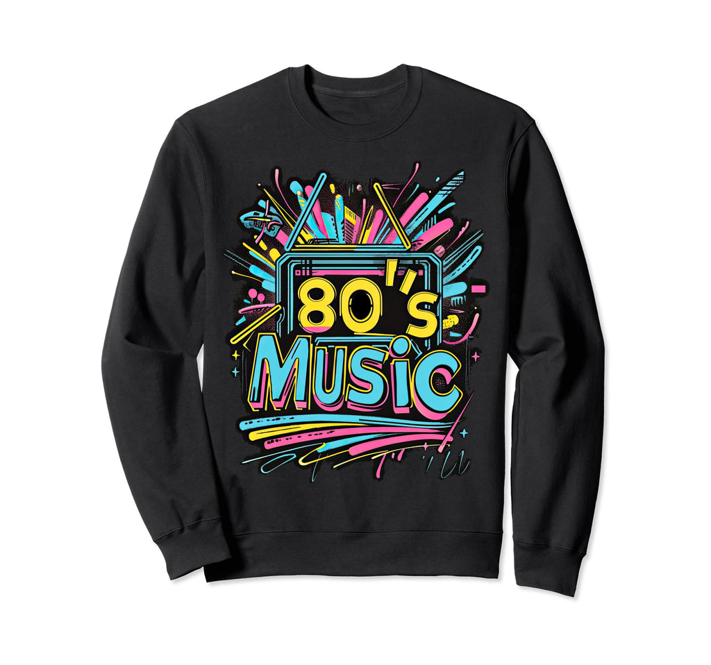 80S Music Party Synthwave Retrowave Sweatshirt - Unique Graphic for Adults - T-Shirt, Sweatshirt, Hoodie