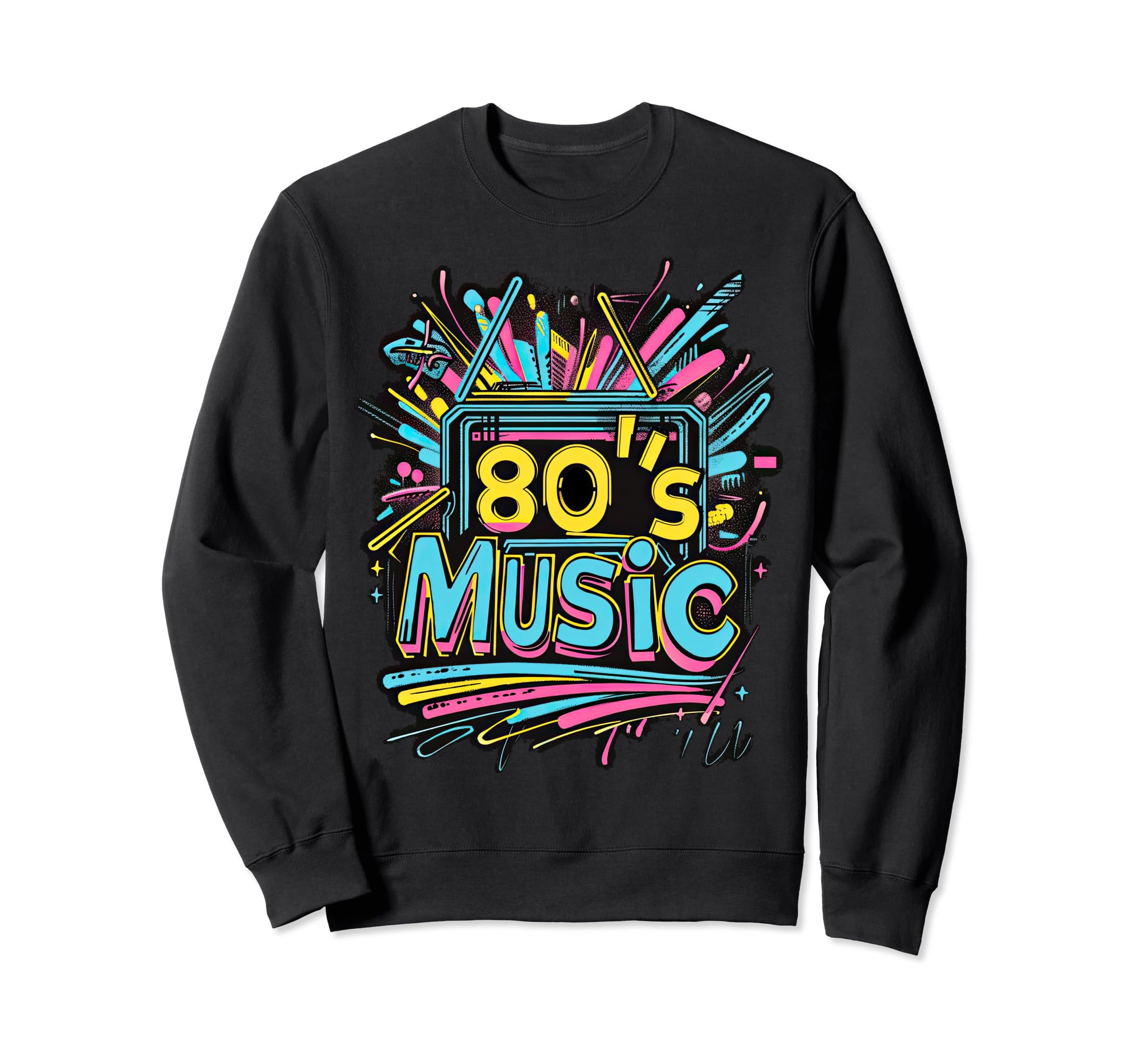 80S Music Party Synthwave Retrowave Sweatshirt - Trendy Graphic for Adults - T-Shirt, Sweatshirt, Hoodie