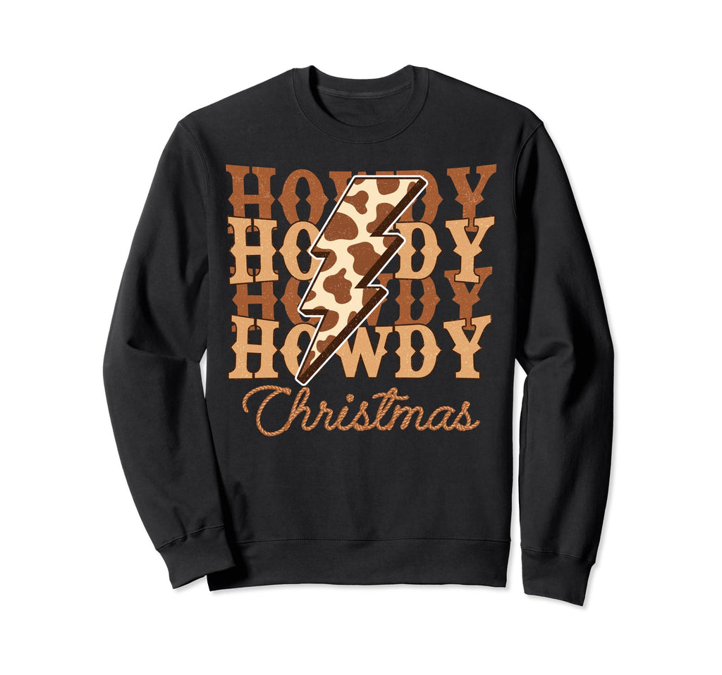 Howdy Cowhide Western Country Southern Sweatshirt - Graphic Print Unisex - T-Shirt, Sweatshirt, Hoodie