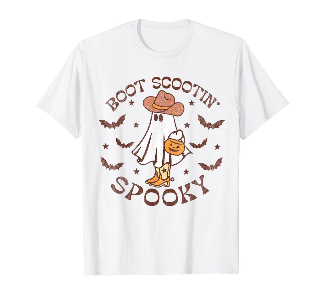 Boot Scootin Spooky Western Halloween T-Shirt - Novelty Apparel Men Women - T-Shirt, Sweatshirt, Hoodie