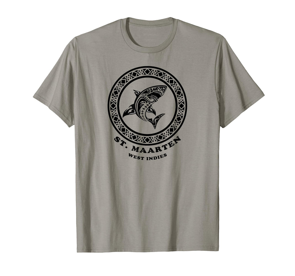 St Maarten West Indies Tribal Shark T-Shirt - Custom Art Print Men Women - T-Shirt, Sweatshirt, Hoodie