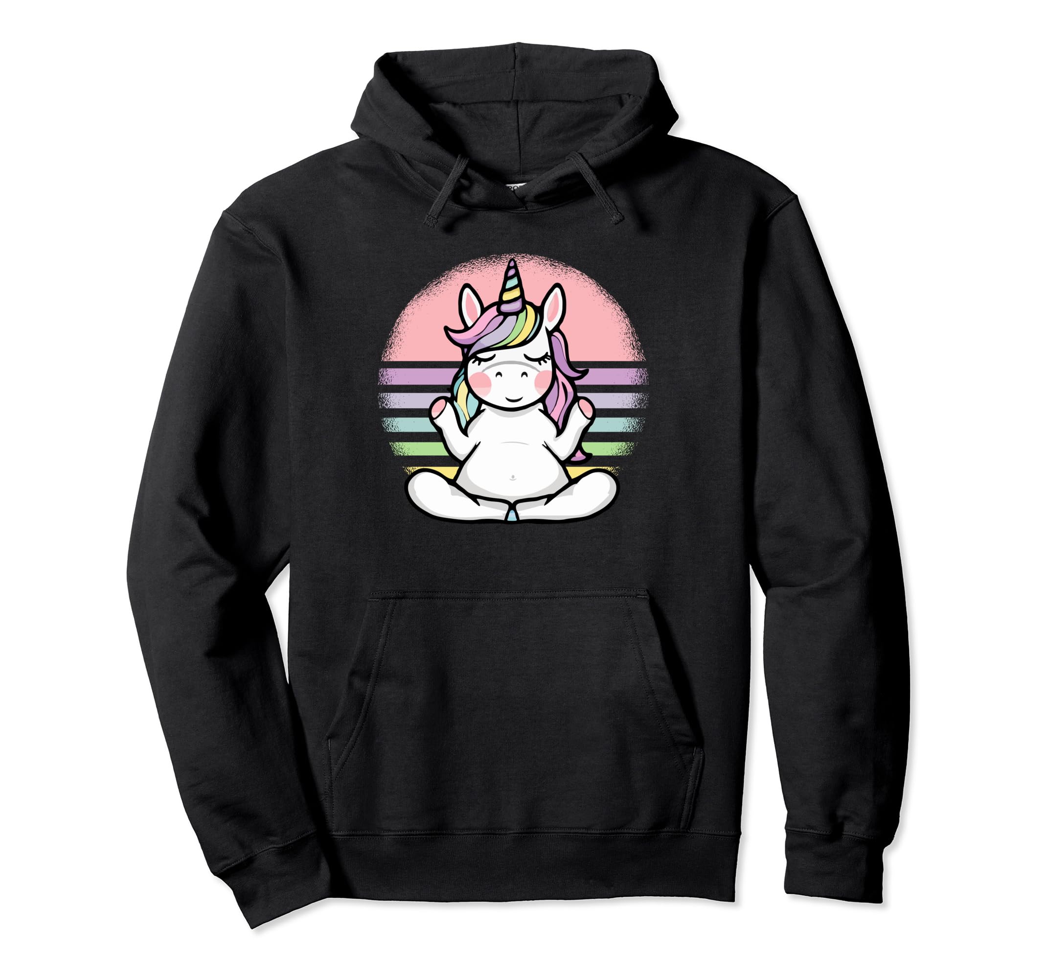 Meditating Unicorn During Yoga Hoodie - Unique Graphic for Adults - T-Shirt, Sweatshirt, Hoodie