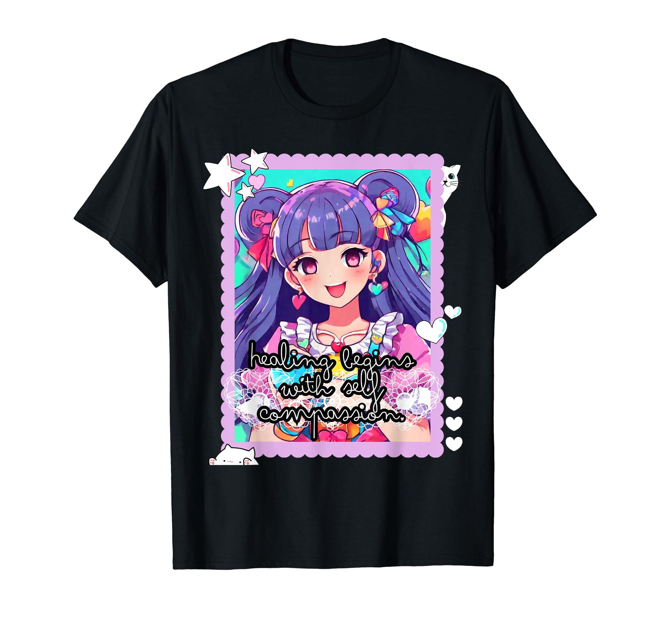 Kawaii Rebellion Mental Health Anime T-Shirt - Streetwear Style for Adults - T-Shirt, Sweatshirt, Hoodie