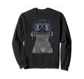 Cesky Terrier Wearing Motorcycle Sweatshirt - Casual Everyday Wear Unisex - T-Shirt, Sweatshirt, Hoodie
