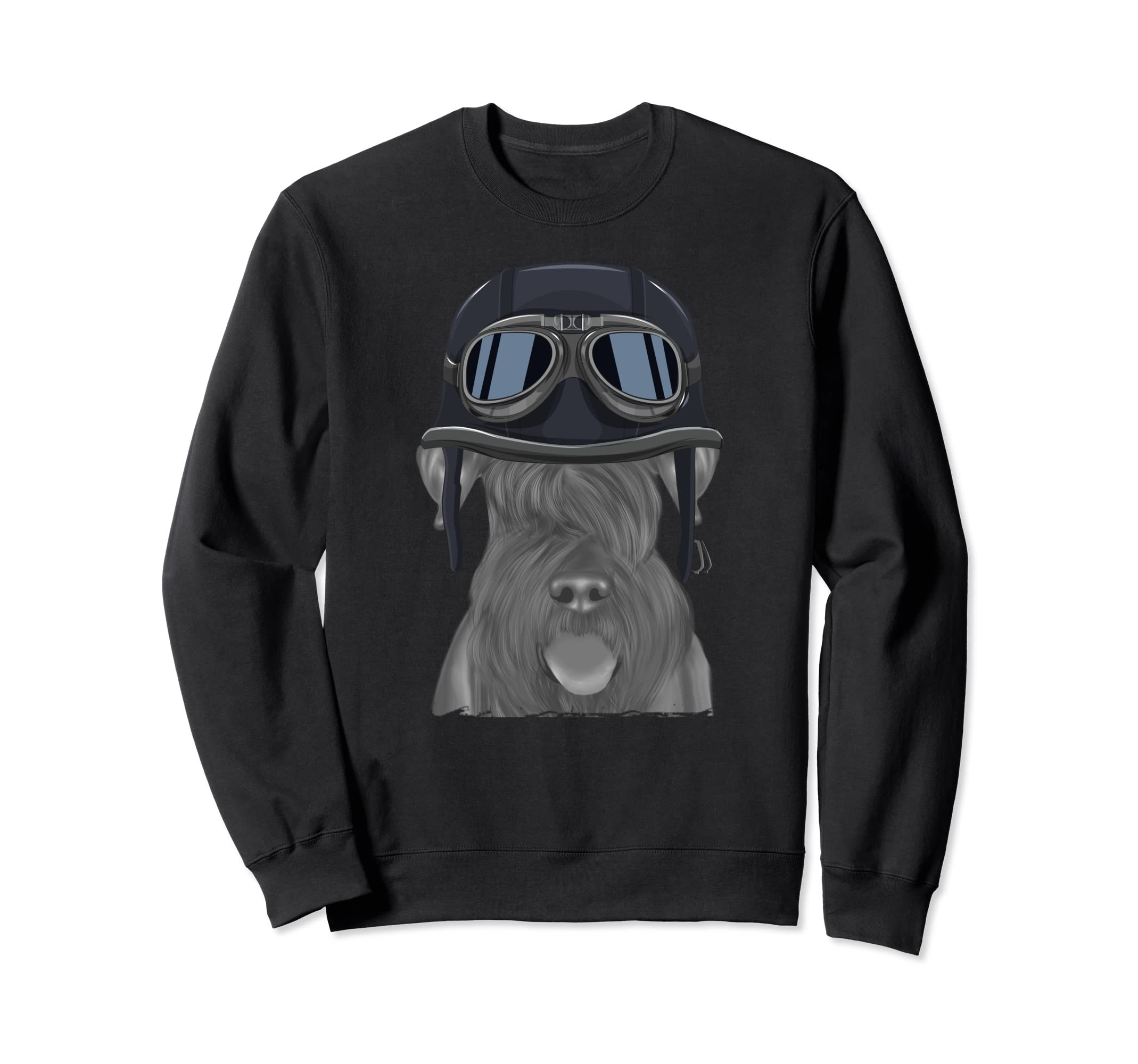 Cesky Terrier Wearing Motorcycle Sweatshirt - Casual Everyday Wear Unisex - T-Shirt, Sweatshirt, Hoodie