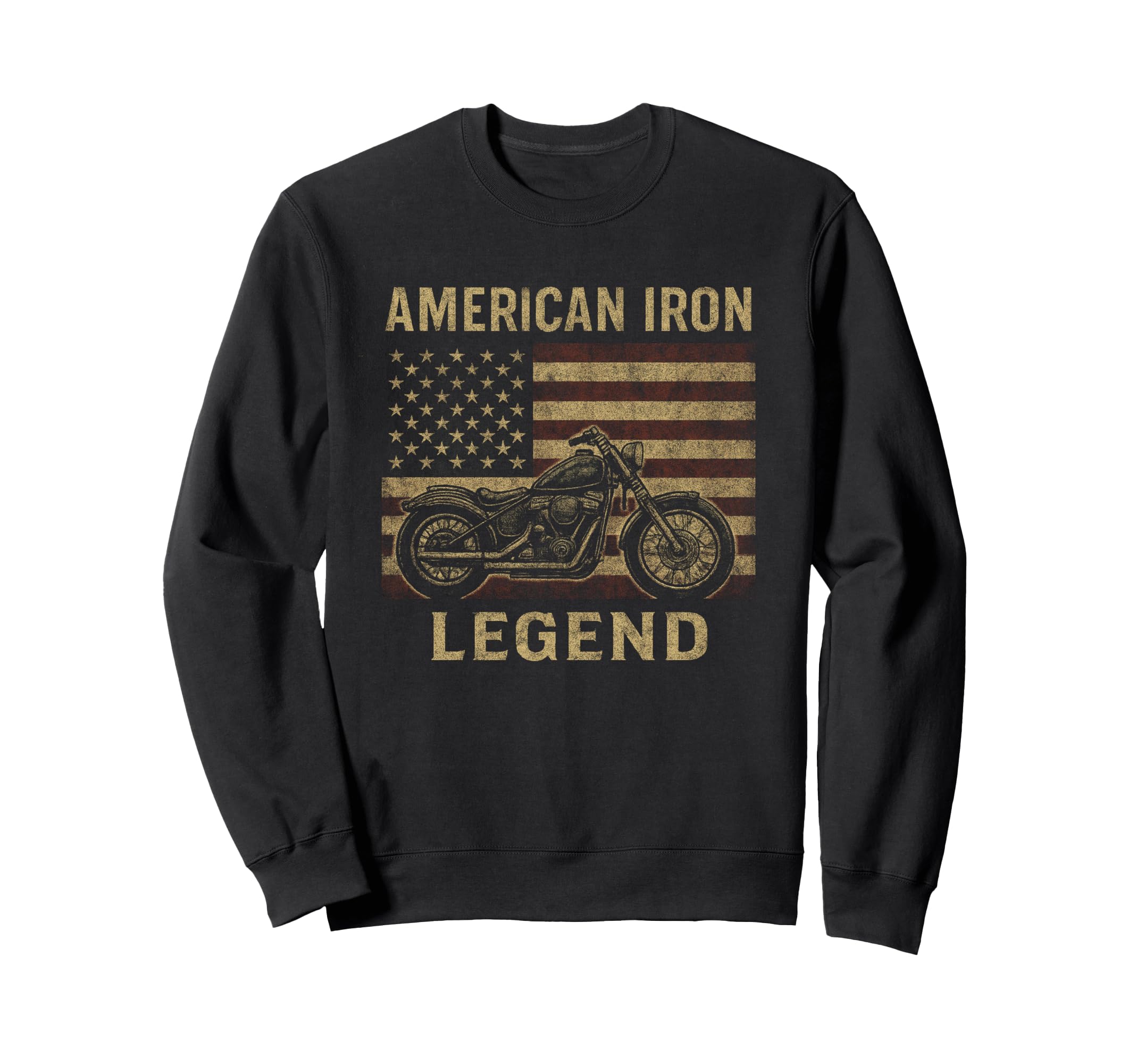 American Iron Legend Motorcycle Sweatshirt - Fun Novelty Design for Adults - T-Shirt, Sweatshirt, Hoodie