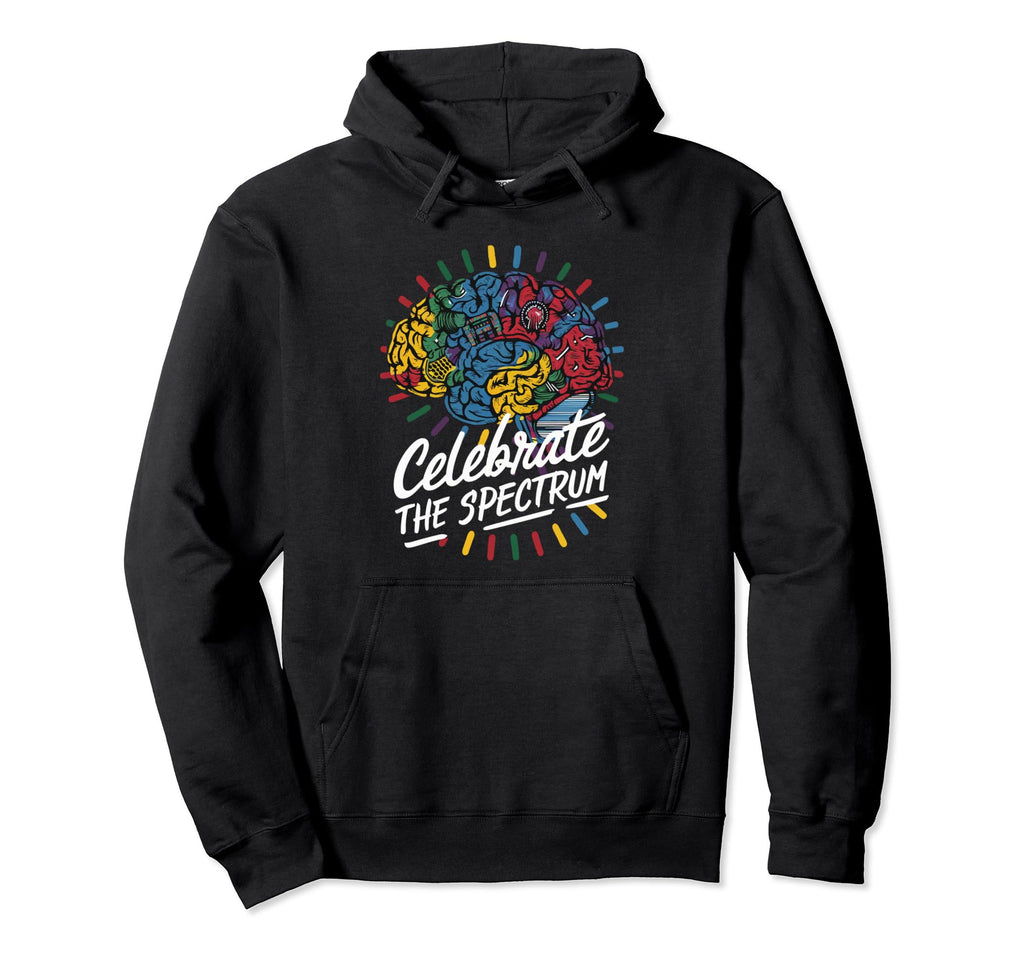 Neurodiversity Brain Autism Awareness Hoodie - Streetwear Style Men Women - T-Shirt, Sweatshirt, Hoodie