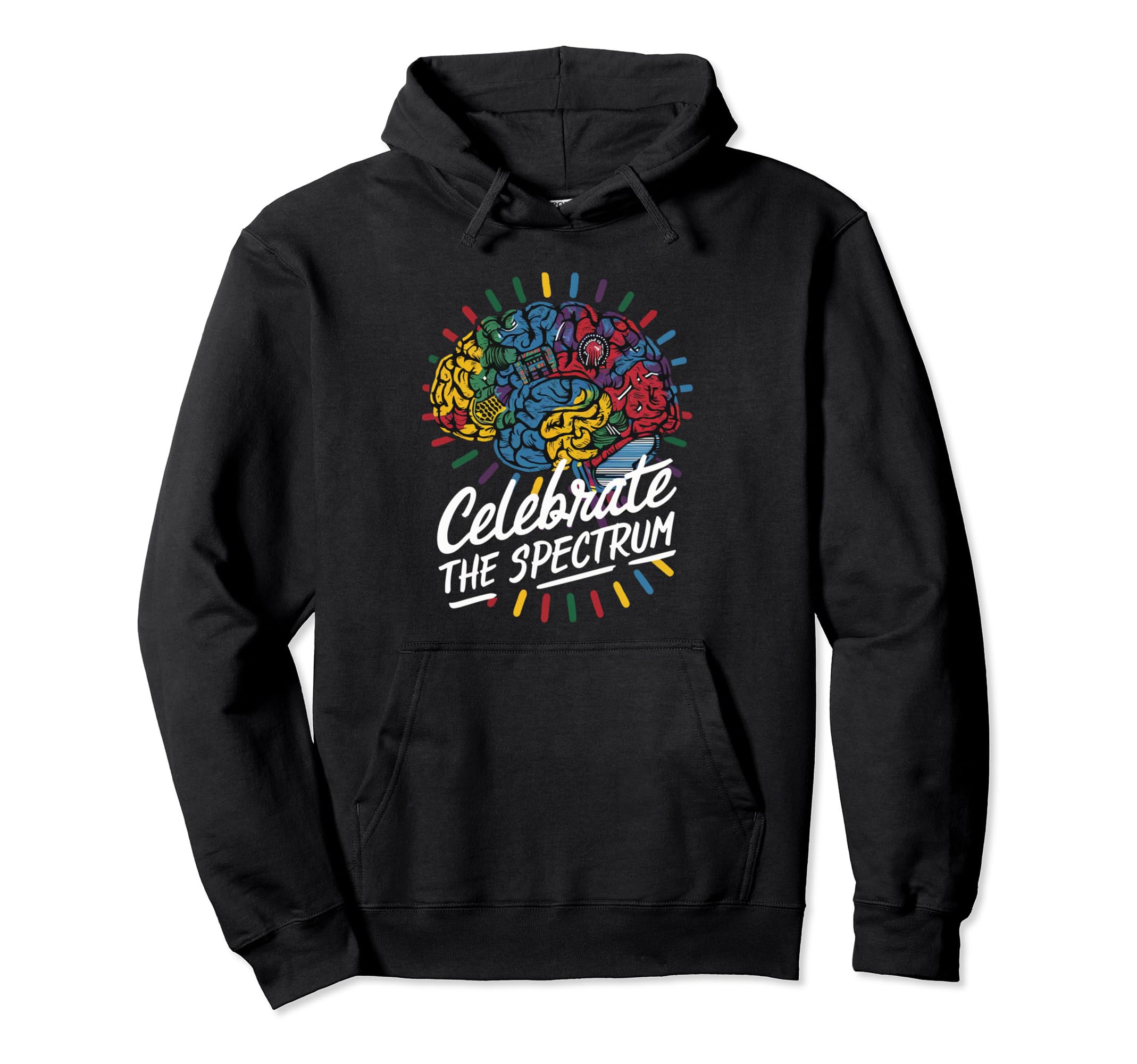 Neurodiversity Brain Autism Awareness Hoodie - Streetwear Style Men Women - T-Shirt, Sweatshirt, Hoodie