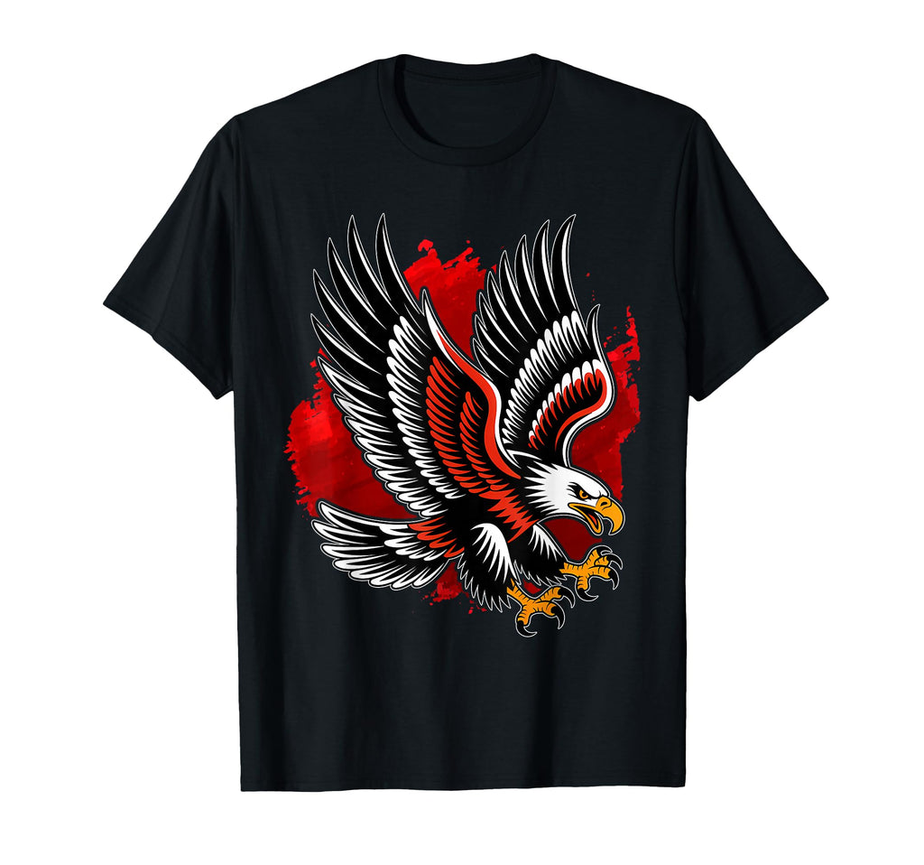 Eagle American Traditional Tattoo T-Shirt - Streetwear Style for Adults - T-Shirt, Sweatshirt, Hoodie
