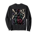 Dark Mid Century Long Neck Sweatshirt - Casual Everyday Wear Men Women - T-Shirt, Sweatshirt, Hoodie