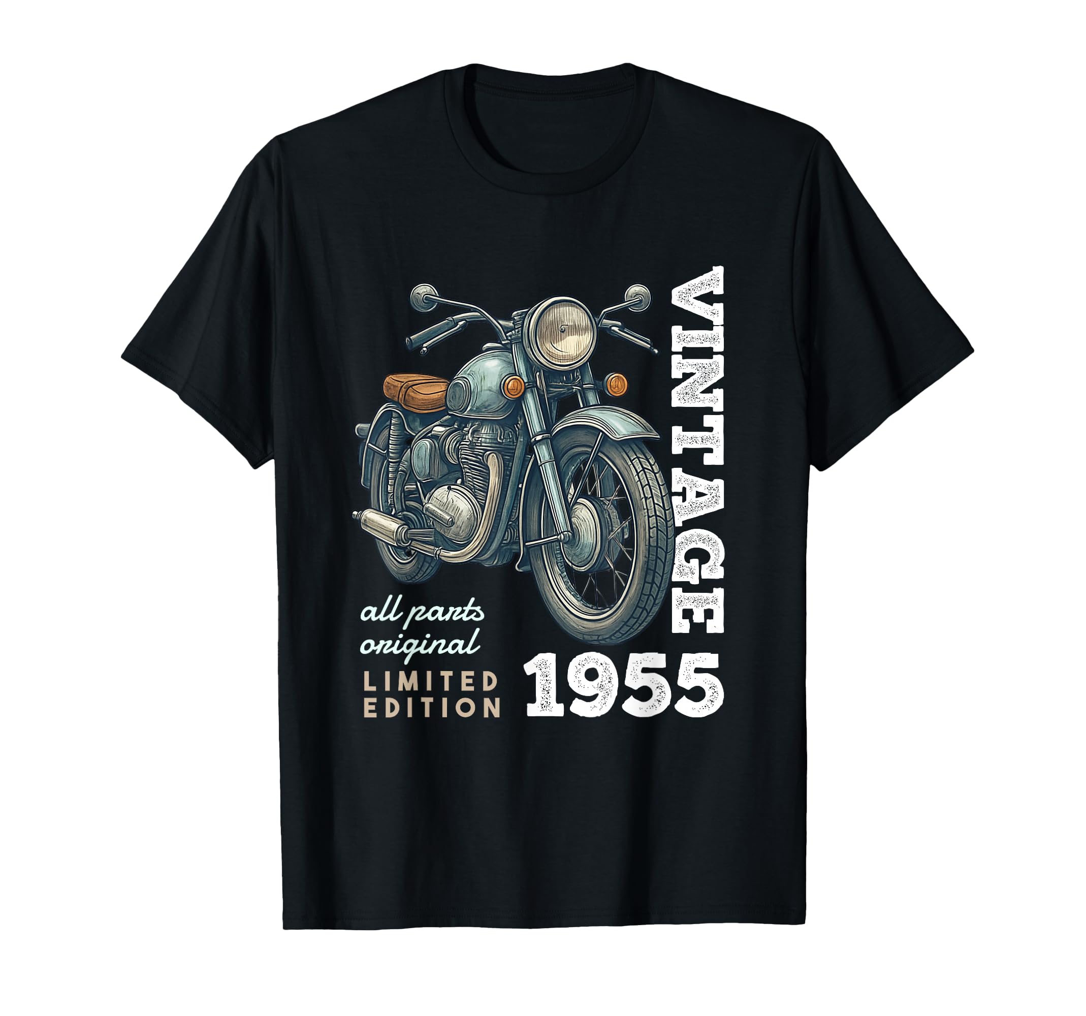 1955 70 Years Old Motorcycle 70Th T-Shirt - Novelty Apparel for Adults - T-Shirt, Sweatshirt, Hoodie