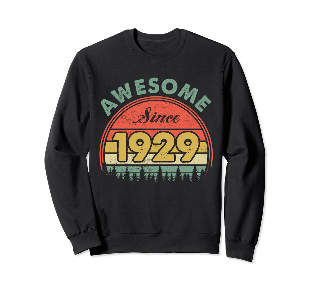 Awesome Since 1929 Birthday Sunset Sweatshirt - Fun Novelty Design Unisex - T-Shirt, Sweatshirt, Hoodie