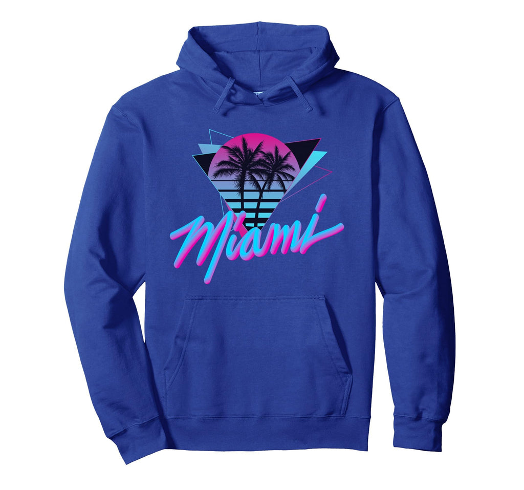 Miami Palm Trees Vaperwave Synthwave 80S Hoodie - Unique Graphic for Adults - T-Shirt, Sweatshirt, Hoodie
