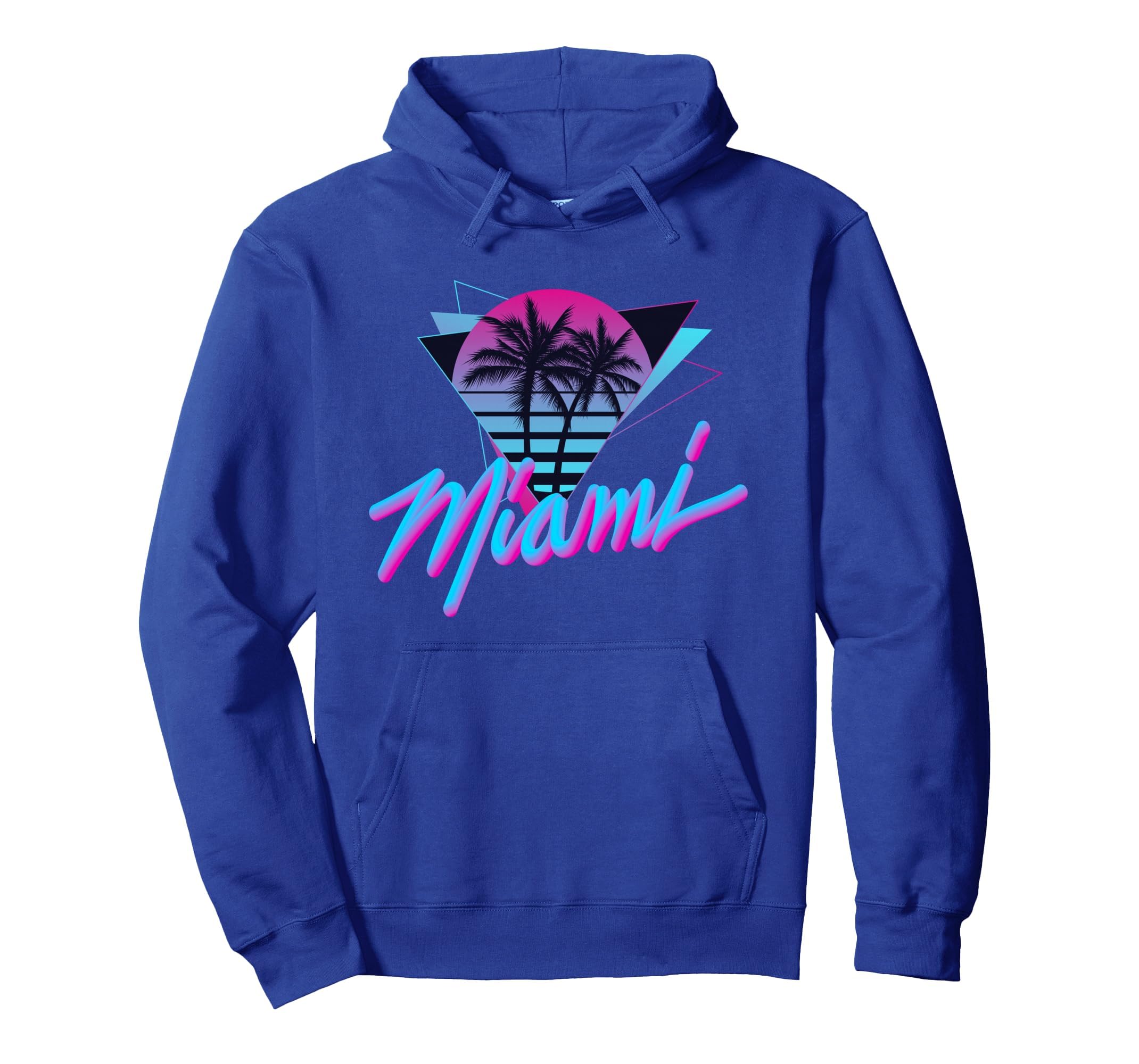 Miami Palm Trees Vaperwave Synthwave 80S Hoodie - Unique Graphic for Adults - T-Shirt, Sweatshirt, Hoodie