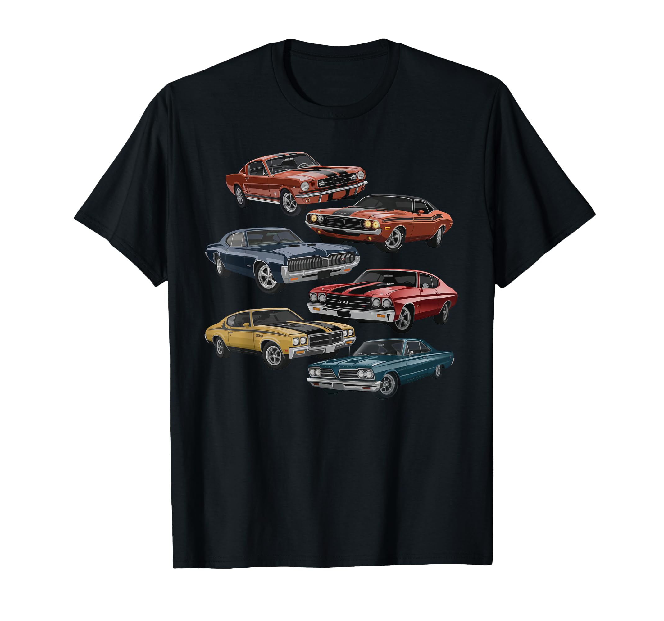 Muscle Car Artwork Car Show Enthusiasts T-Shirt - Custom Art Print Unisex - T-Shirt, Sweatshirt, Hoodie