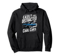 Mens Muscle Car Easily Distracted Cars Hoodie - Fun Novelty Design Unisex - T-Shirt, Sweatshirt, Hoodie
