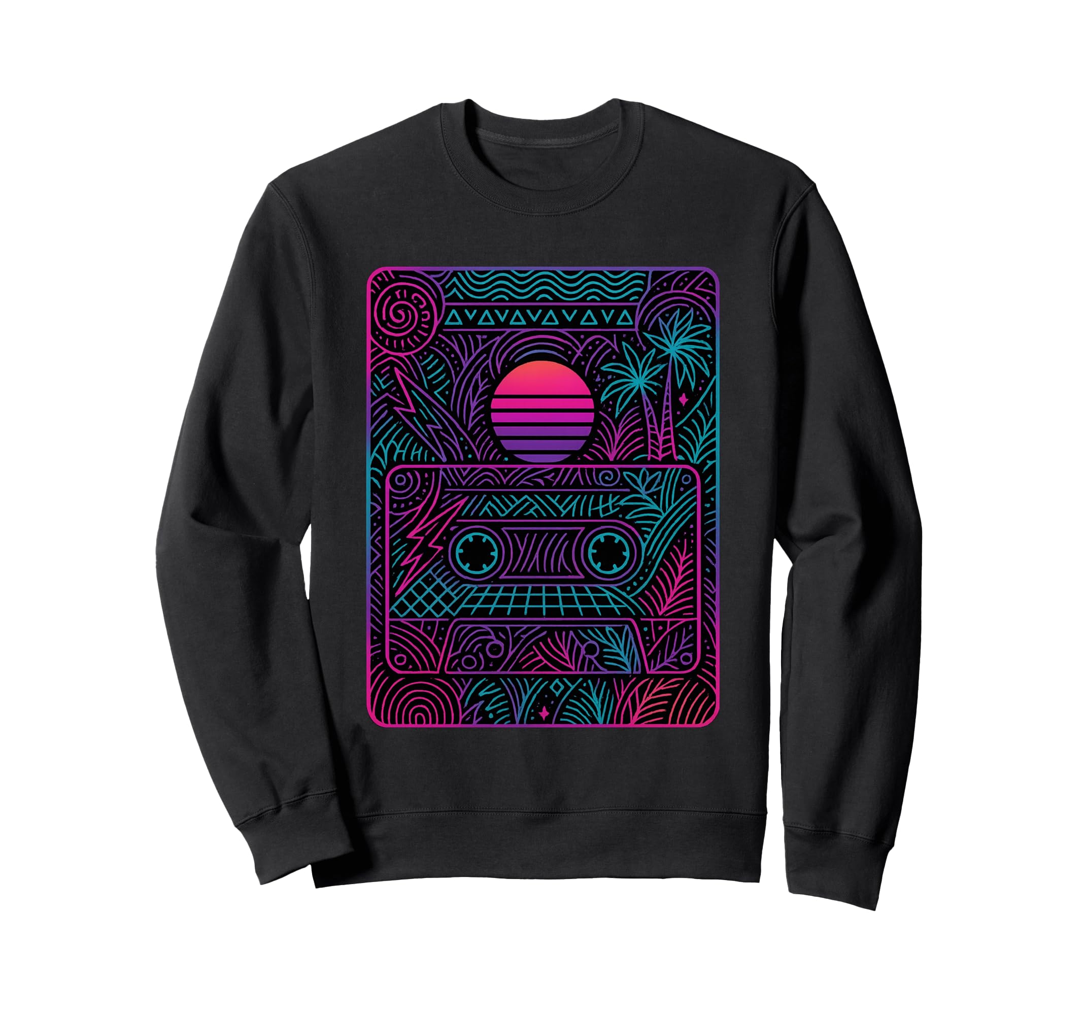 80S Synthwave Sweatshirt - Novelty Apparel for Adults - T-Shirt, Sweatshirt, Hoodie