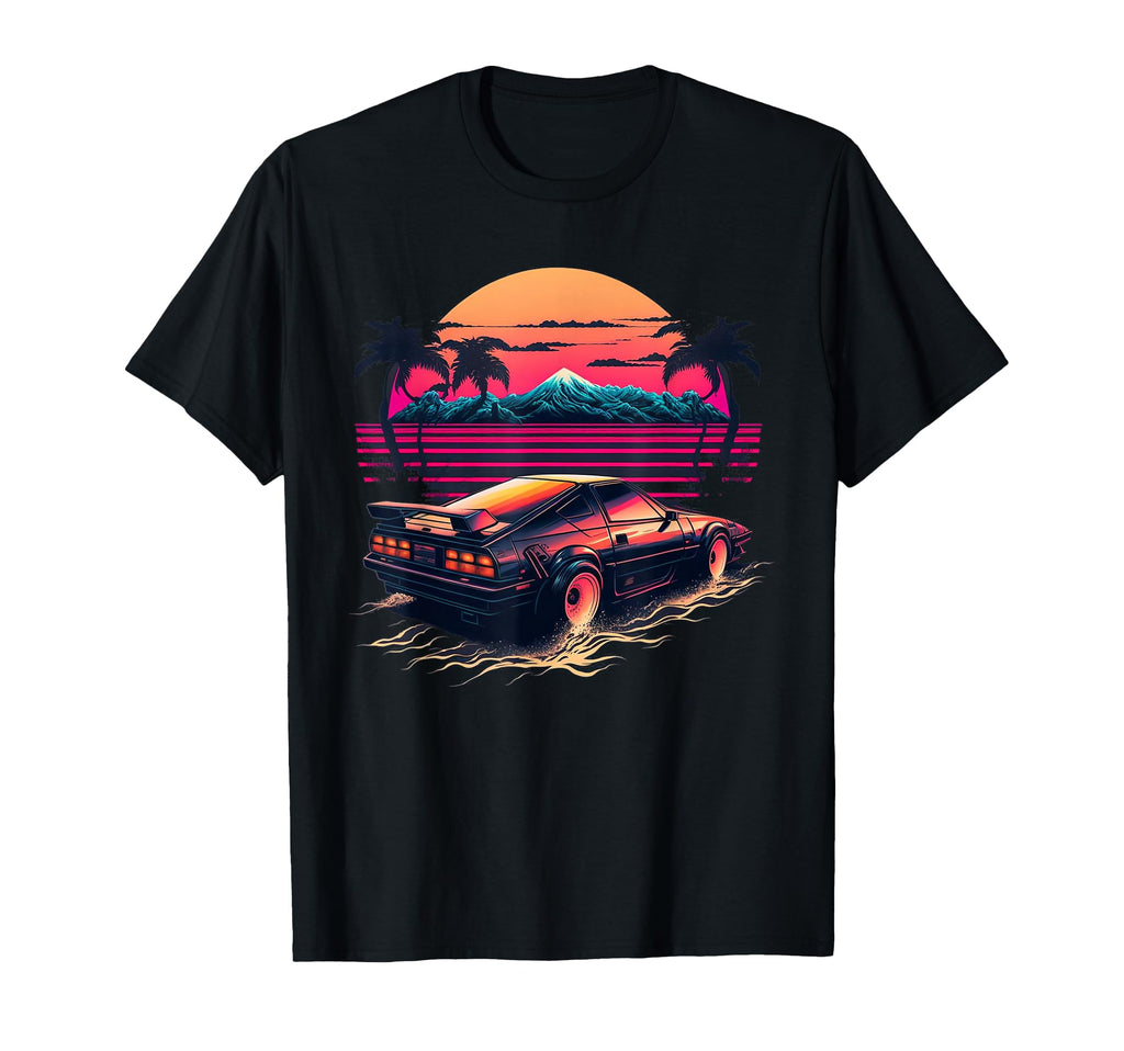 Japanese Futuristic Synthwave Car T-Shirt - Fun Novelty Design Unisex - T-Shirt, Sweatshirt, Hoodie