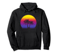 Synthwave Sun Palm Tree 80S Retrowave Hoodie - Novelty Apparel Men Women - T-Shirt, Sweatshirt, Hoodie