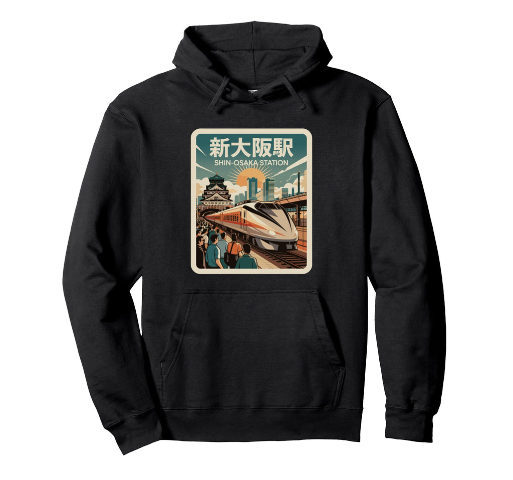 Osaka Station Japan Train Japanese Hoodie - Aesthetic Graphic Men Women - T-Shirt, Sweatshirt, Hoodie