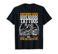 Awesome Dads Have Beards Tattoos Ride T-Shirt - Aesthetic Graphic Unisex - T-Shirt, Sweatshirt, Hoodie