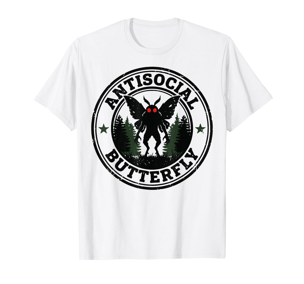 Cryptid Cryptozoology Mothman Introvert Hoodie - Minimalist Print Unisex - T-Shirt, Sweatshirt, Hoodie
