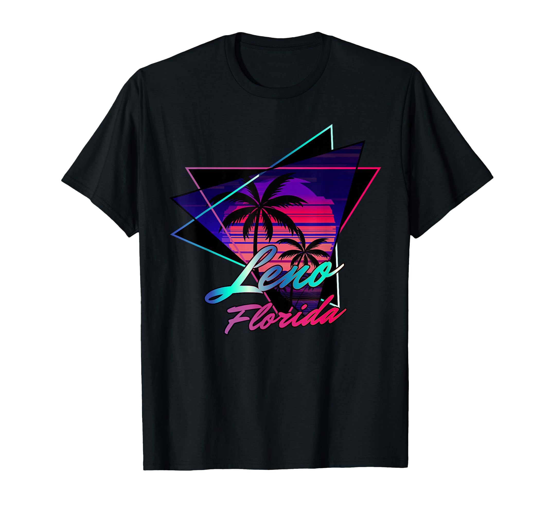 Leno Florida Sunset Synthwave Vibes T-Shirt - Streetwear Style Unisex - T-Shirt, Sweatshirt, Hoodie