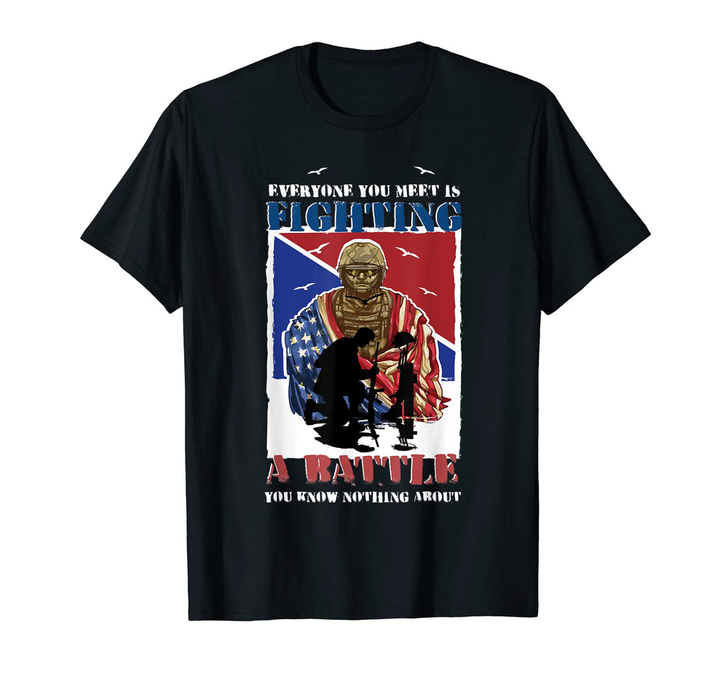 Army Veteran Usa Military Soldier Mental T-Shirt - Streetwear Style Unisex - T-Shirt, Sweatshirt, Hoodie