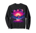 Vaporwave Solar System 80S Synthwave Sweatshirt - Aesthetic Graphic Unisex - T-Shirt, Sweatshirt, Hoodie