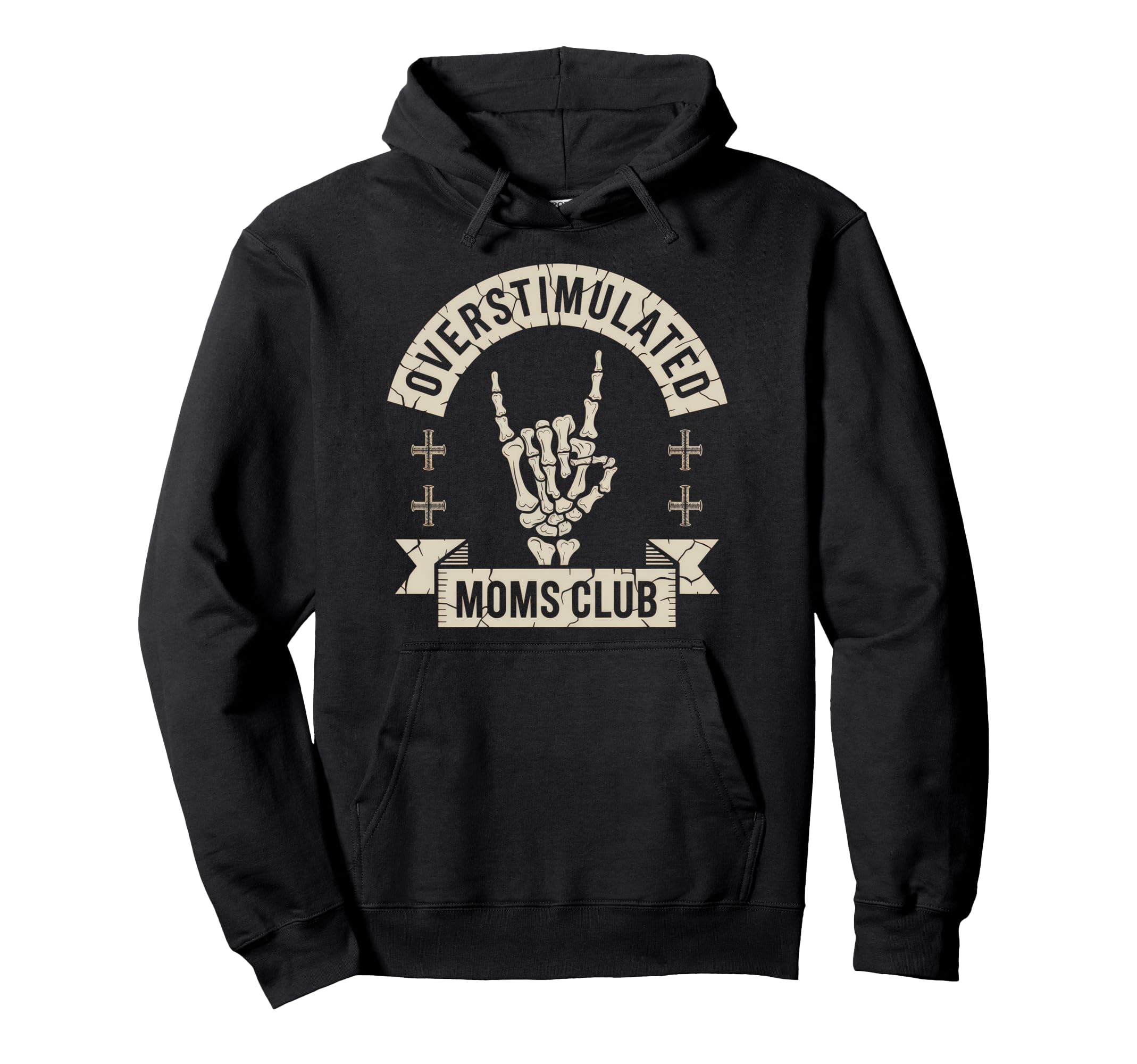 Overstimulated Moms Club Mom Depression Hoodie - Minimalist Print Unisex - T-Shirt, Sweatshirt, Hoodie