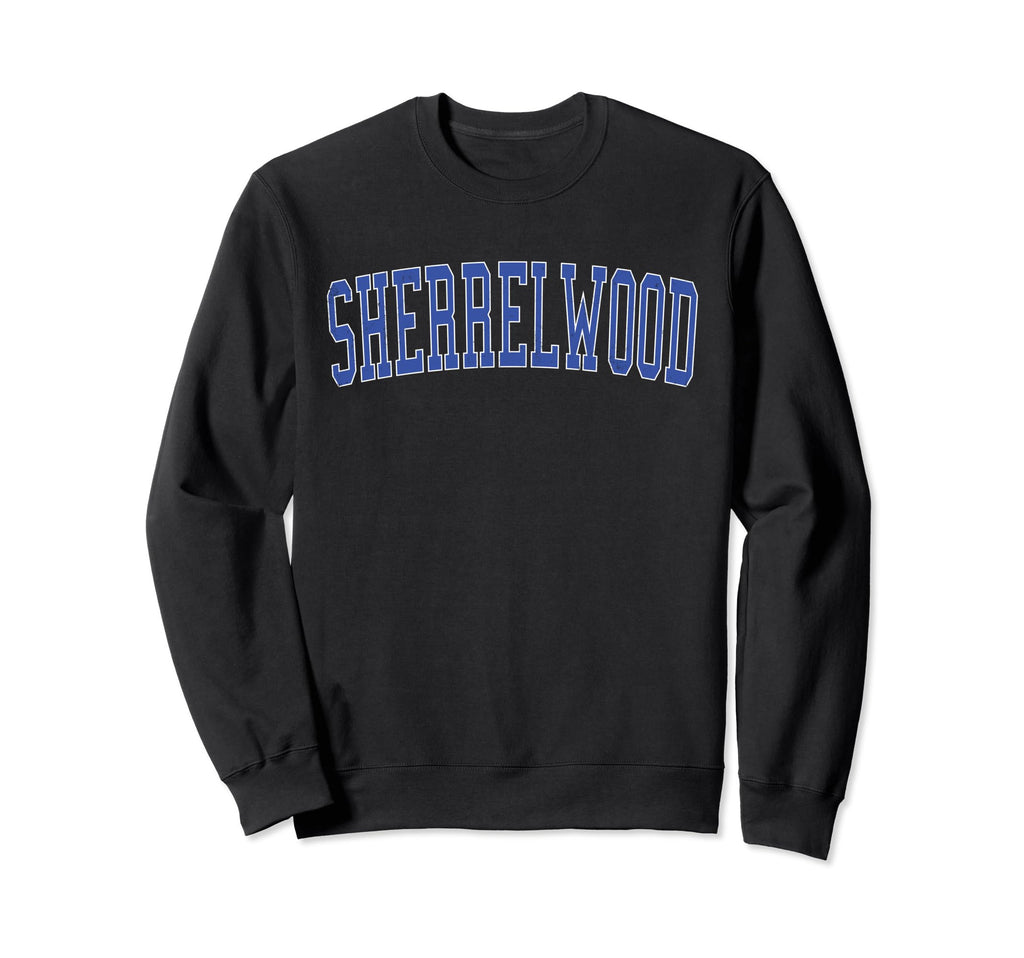 Sherrelwood Co Distressed Blue Sweatshirt - Aesthetic Graphic for Adults - T-Shirt, Sweatshirt, Hoodie
