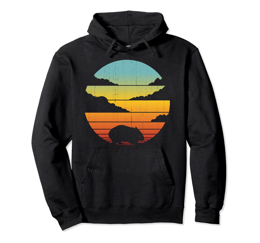 Wombat 60S 70S Sunset Mammal Hoodie - Casual Everyday Wear for Adults - T-Shirt, Sweatshirt, Hoodie