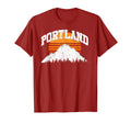 Portland Mountain Sunset 80S T-Shirt - Aesthetic Graphic Men Women - T-Shirt, Sweatshirt, Hoodie