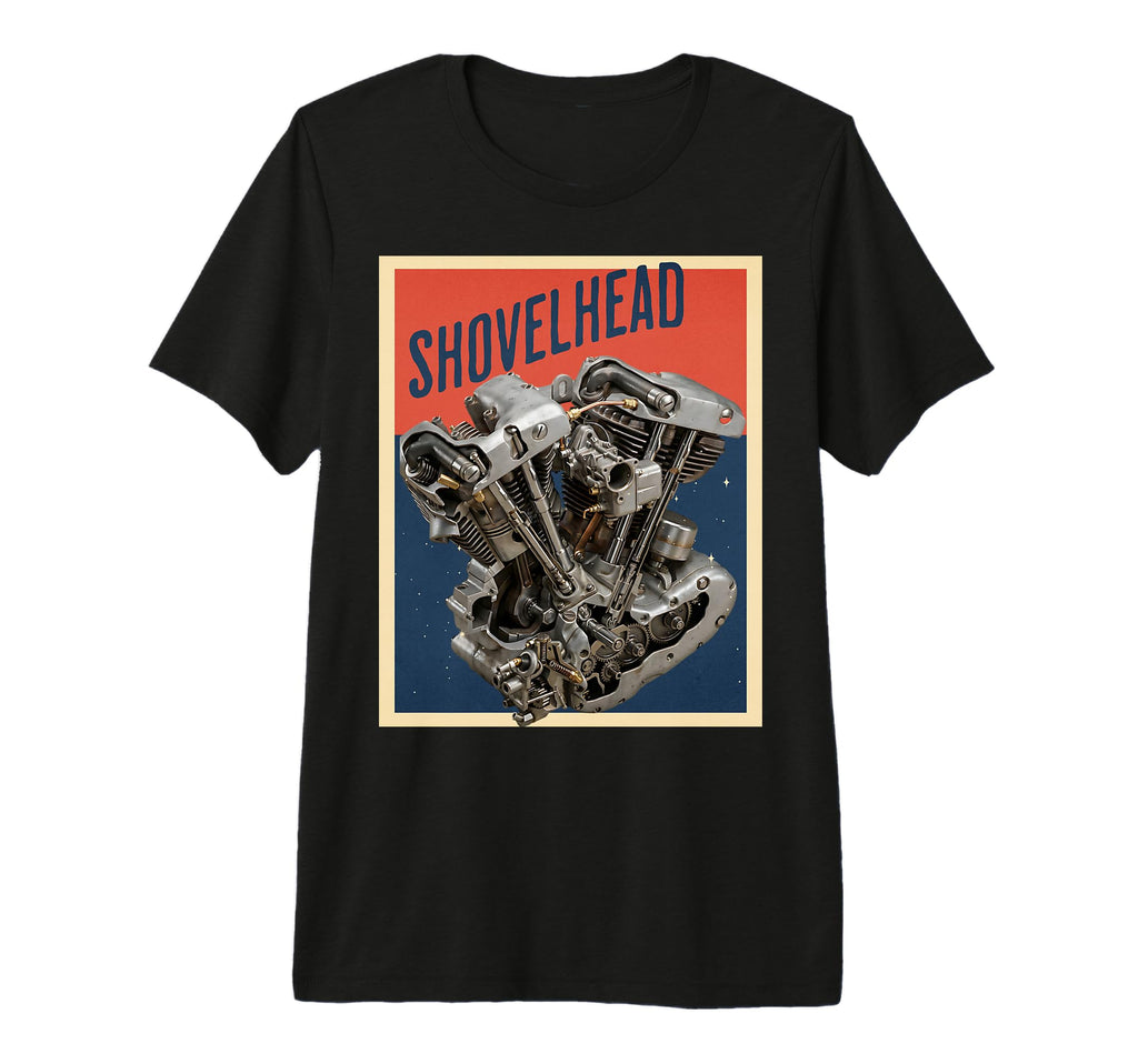Shovelhead Engine Cutaway Diagram T-Shirt - Graphic Print Men Women - T-Shirt, Sweatshirt, Hoodie