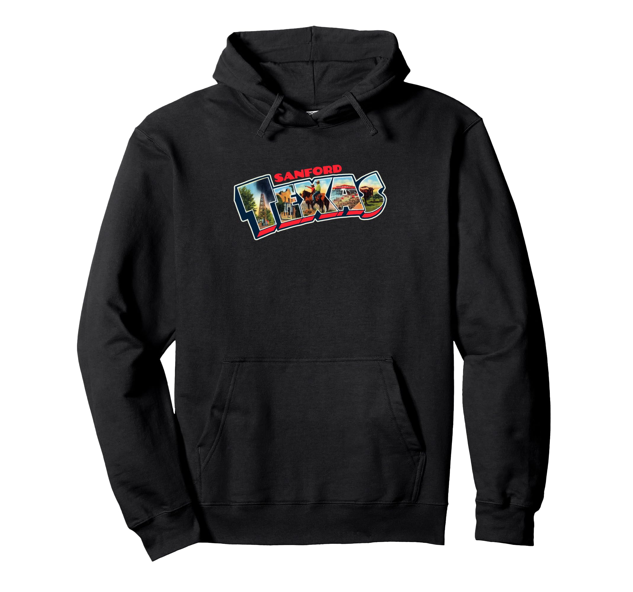 Sanford Texas Postcard Tpa Travel Hoodie - Fun Novelty Design Men Women - T-Shirt, Sweatshirt, Hoodie