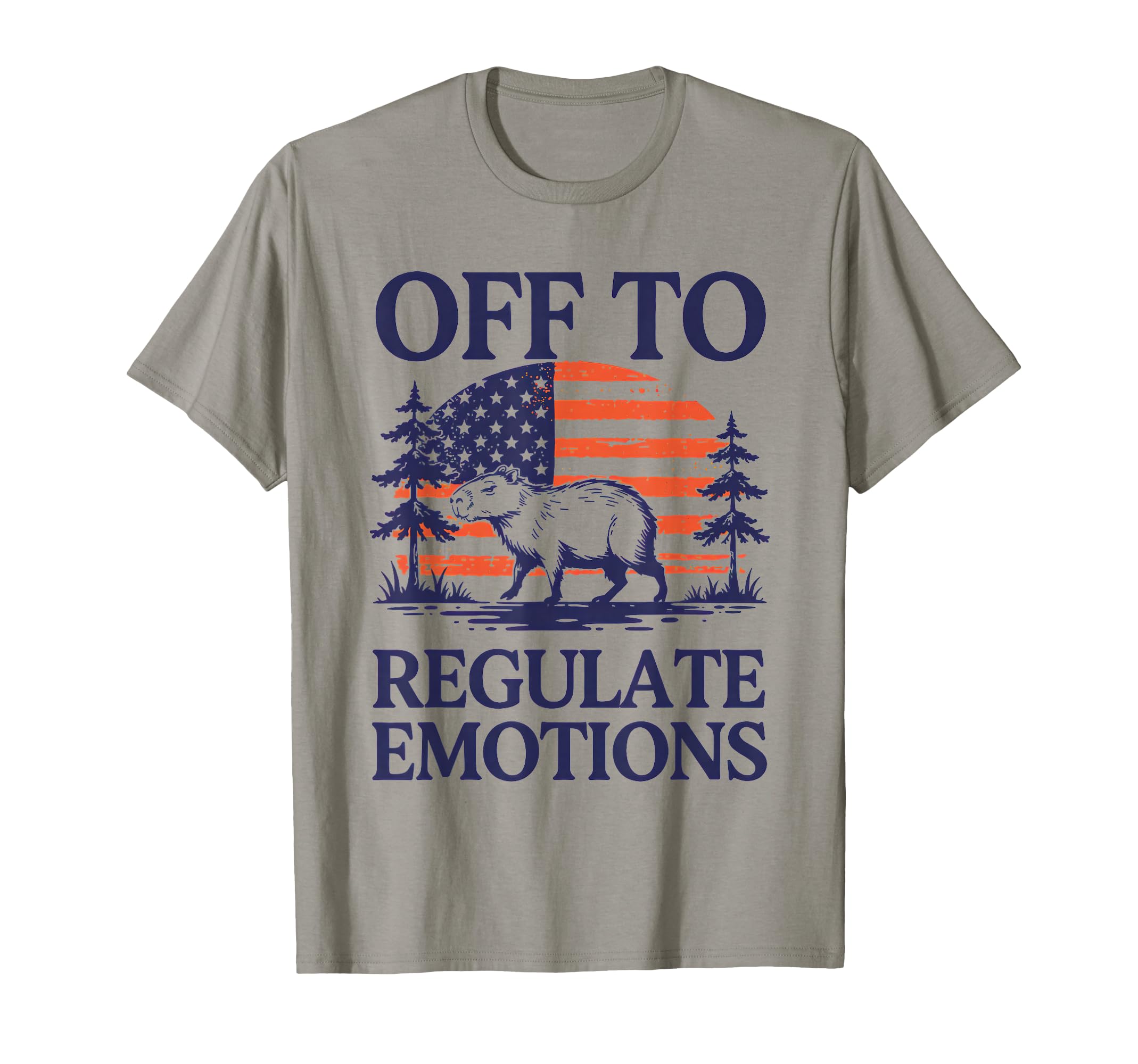 Off To Regulate Emotions Capybara T-Shirt - Aesthetic Graphic Men Women - T-Shirt, Sweatshirt, Hoodie