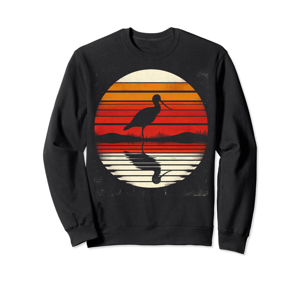 Avocet Bird Sunset Safari 70S Sweatshirt - Unique Graphic Unisex - T-Shirt, Sweatshirt, Hoodie