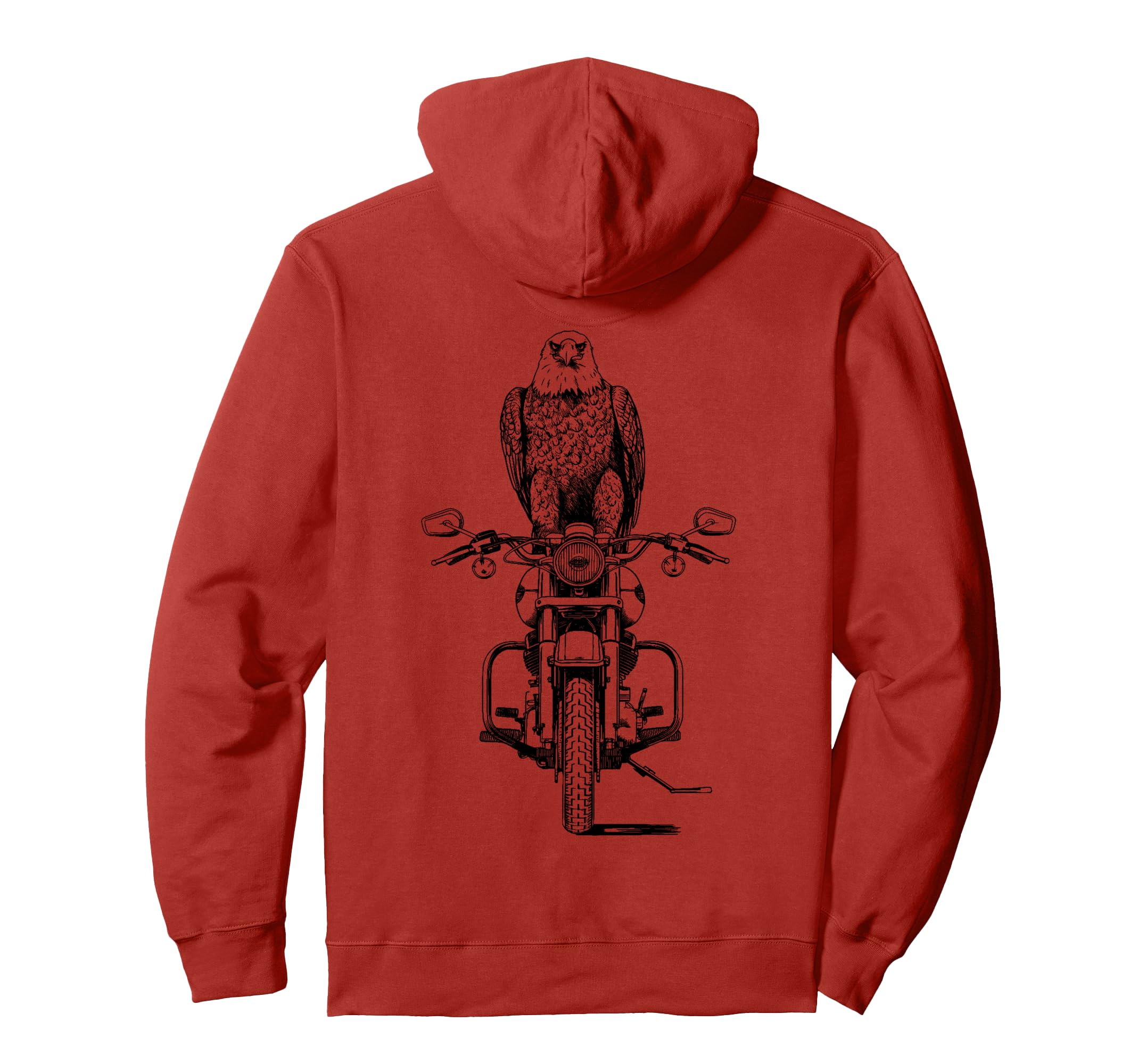 Motorbike Bald Eagle Motorcycle Hoodie - Streetwear Style Unisex - T-Shirt, Sweatshirt, Hoodie