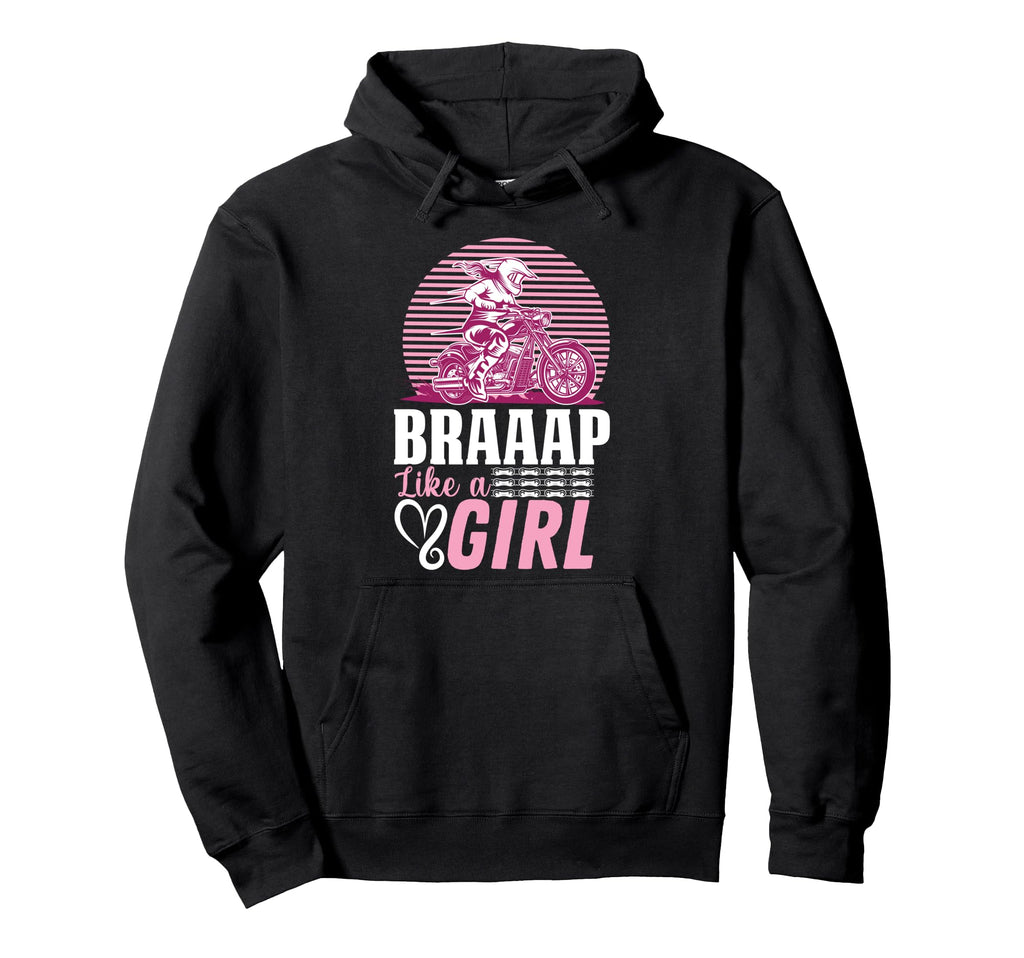 Motorcycle Biker Braap Like Girlfriend Hoodie - Graphic Print for Adults - T-Shirt, Sweatshirt, Hoodie