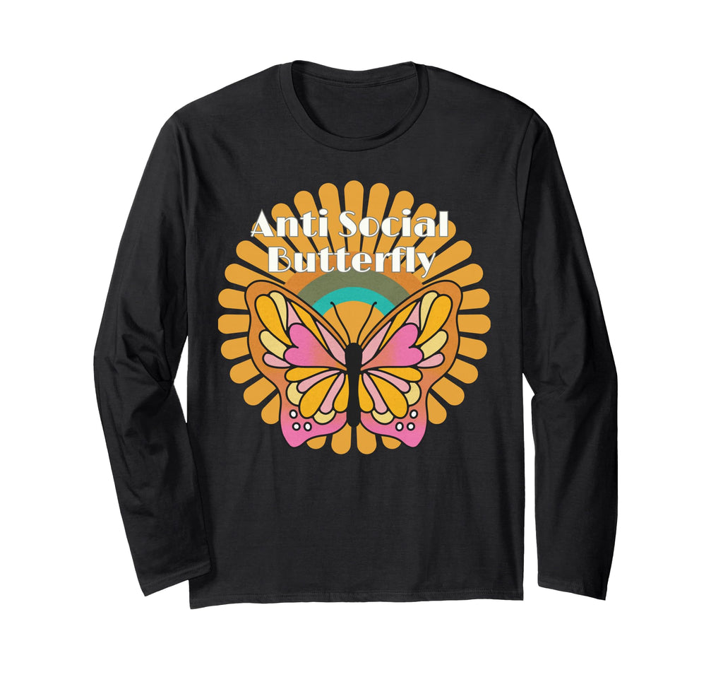 Antisocial Butterfly Funny Colorful T-Shirt - Novelty Apparel Unisex - T-Shirt, Sweatshirt, Hoodie