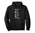 Seven Chakras 7 Chakra Sanskrit Yoga Hoodie - Minimalist Print Men Women - T-Shirt, Sweatshirt, Hoodie