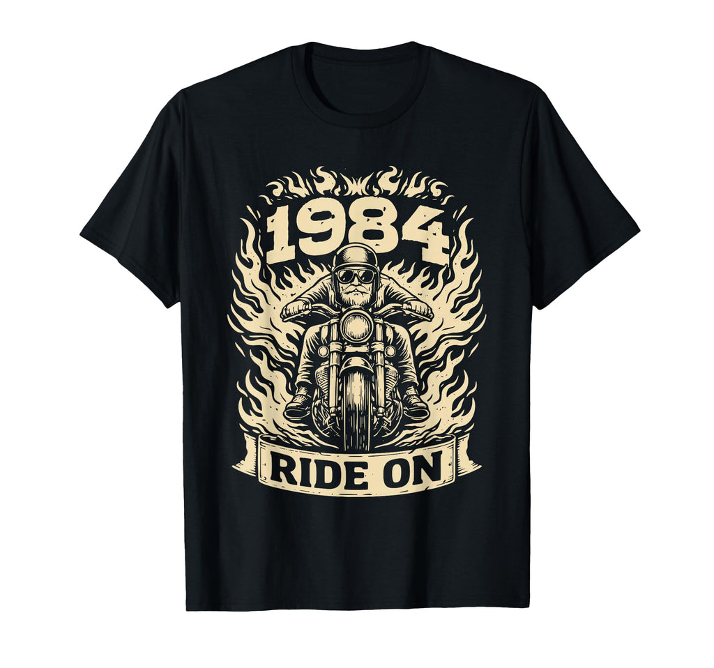 Biker 1984 Ride Birthday Motorcycle Rider T-Shirt - Streetwear Style Unisex - T-Shirt, Sweatshirt, Hoodie