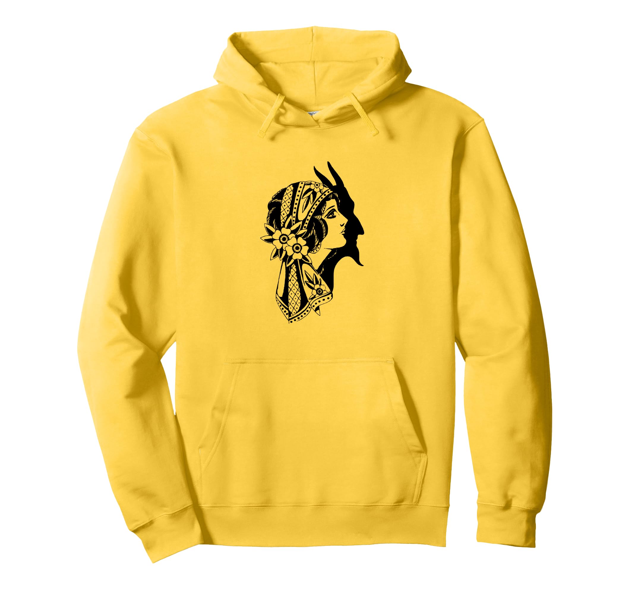 Old School Gypsy Devil Flash Tattoo Art Hoodie - Minimalist Print Unisex - T-Shirt, Sweatshirt, Hoodie