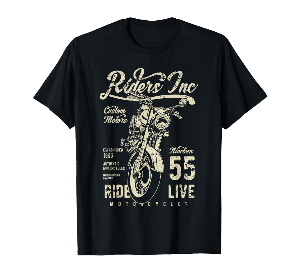 Riders Inc 1955 Motorcycle Distressed T-Shirt - Casual Everyday Wear Unisex - T-Shirt, Sweatshirt, Hoodie