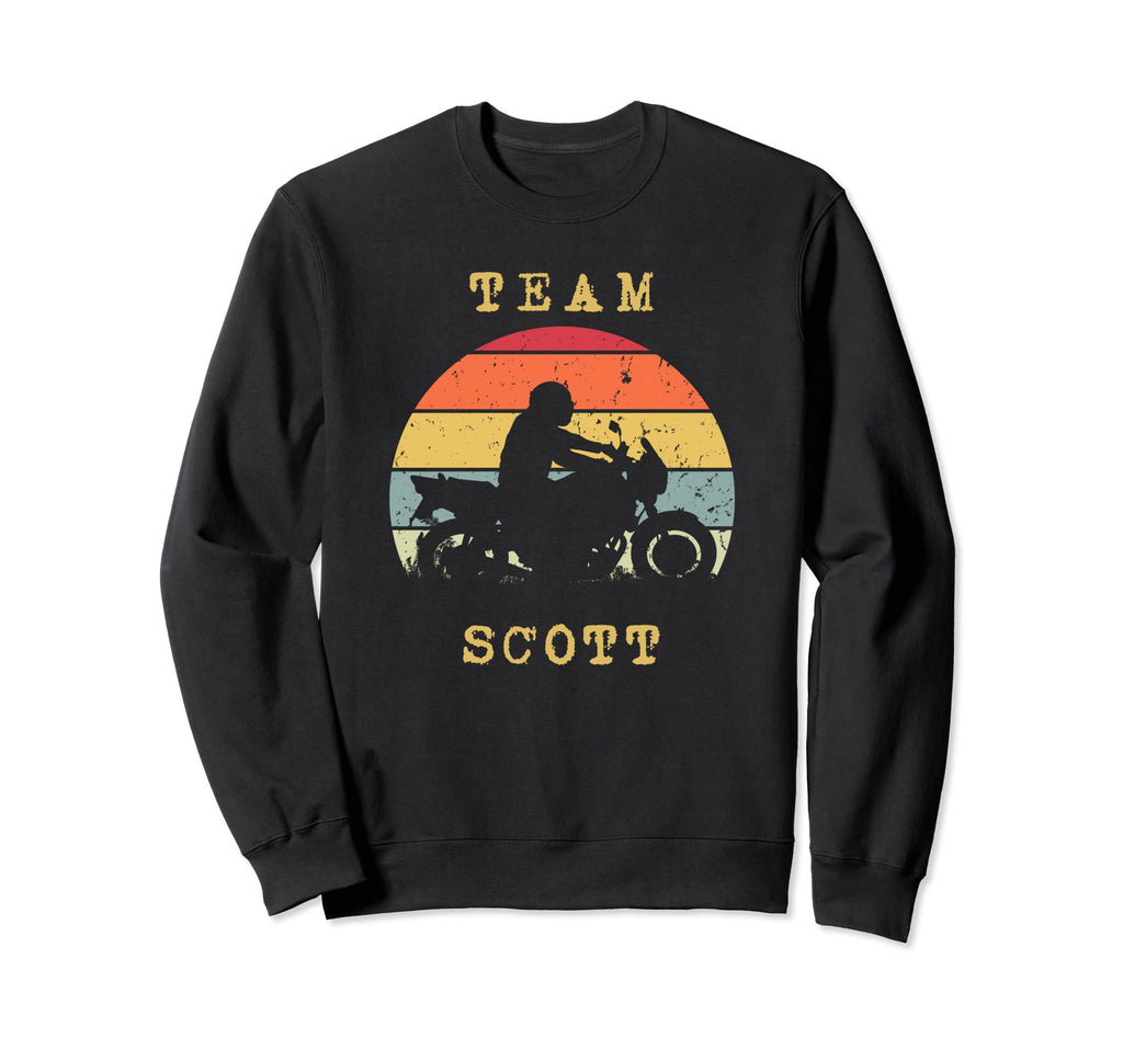 Fun Sunset Scott Motorcycle Rider Sweatshirt - Graphic Print for Adults - T-Shirt, Sweatshirt, Hoodie